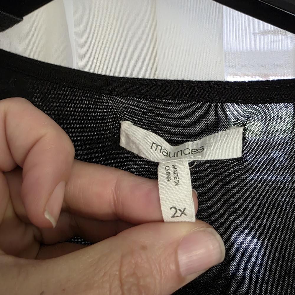 Maurices Black Sheer Blouse - Picture 3 of 11
